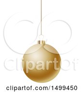 Poster, Art Print Of 3d Suspended Gold Christmas Bauble