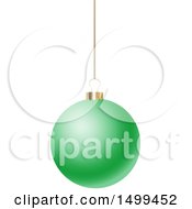 Poster, Art Print Of 3d Suspended Green Christmas Bauble
