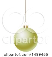 Poster, Art Print Of 3d Suspended Yellow Christmas Bauble