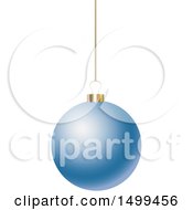Poster, Art Print Of 3d Suspended Blue Christmas Bauble