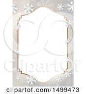 Poster, Art Print Of Christmas Border With Snowflakes