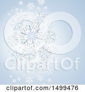 Clipart Of A Blue Snowflake Background Royalty Free Vector Illustration