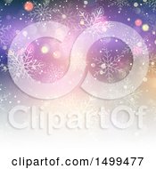 Clipart Of A Gradient Snowflake Background Royalty Free Vector Illustration