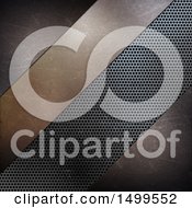 Clipart Of A Diagonal Metal Texture Background Royalty Free Illustration by KJ Pargeter