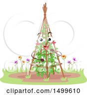 Poster, Art Print Of Trellis Garden Mascot Character With A Tomato Plant