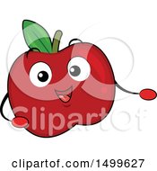 Poster, Art Print Of Red Apple Character Mascot Presenting