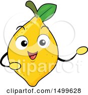Poster, Art Print Of Lemon Character Mascot Presenting