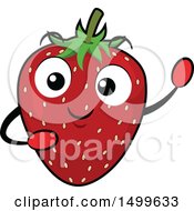 Clipart Of A Strawberry Character Mascot Royalty Free Vector Illustration by BNP Design Studio