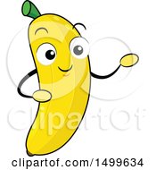 Clipart Of A Banana Character Mascot Royalty Free Vector Illustration