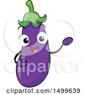 Poster, Art Print Of Happy Eggplant Character Mascot