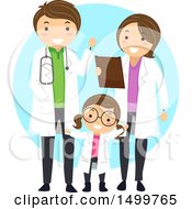 Clipart Of A Family Of Doctors Royalty Free Vector Illustration