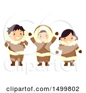 Group Of Eskimo Children