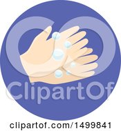Poster, Art Print Of Pair Of Hands Washing With Bubbles