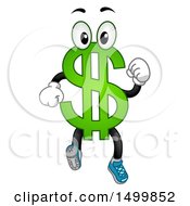 Poster, Art Print Of Usd Dollar Currency Symbol Mascot Running