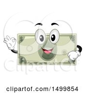 Dollar Bill Mascot Character Gesting Perfect Or Ok
