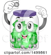 Poster, Art Print Of Happy Savings Jar Mascot Depositing A Coin