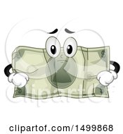 Poster, Art Print Of Sad Crumpled Dollar Bill Mascot