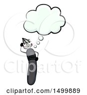Poster, Art Print Of Dip Pen Mascot Thinking