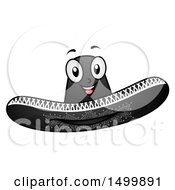 Happy Mariachi Hat Mascot Character