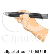 Poster, Art Print Of Hand Writing With An Interactive Whiteboard Pen