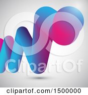 Clipart Of A Colorful Abstract Squiggle On A Gray Shaded Background Royalty Free Vector Illustration