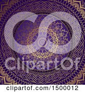 Poster, Art Print Of Gold And Purple Mandala Background