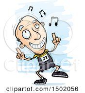 Poster, Art Print Of White Senior Male Track And Field Athlete Doing A Happy Dance