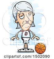 Poster, Art Print Of Sad White Senior Female Basketball Player