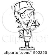 Clipart Of A Black And White Senior Female Coach Holding Up A Finger Royalty Free Vector Illustration