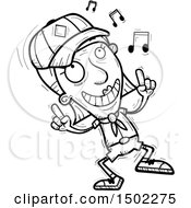 Poster, Art Print Of Black And White Senior Female Scout Doing A Happy Dance