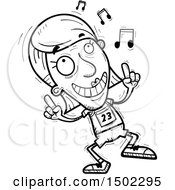 Poster, Art Print Of Black And White Senior Female Track And Field Athlete Doing A Happy Dance