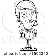 Clipart Of A Black And White Confident Senior Business Woman Royalty Free Vector Illustration
