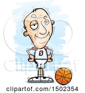 Poster, Art Print Of Confident White Senior Male Basketball Player