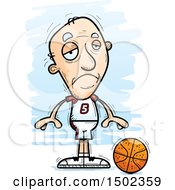 Poster, Art Print Of Sad White Senior Male Basketball Player
