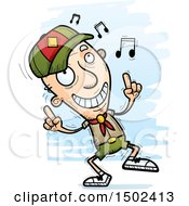 Poster, Art Print Of White Senior Male Scout Doing A Happy Dance