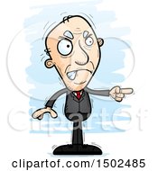 Poster, Art Print Of Mad Pointing Caucasian Senior Business Man