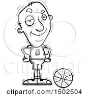 Clipart Of A Confident Senior Male Basketball Player Royalty Free Vector Illustration