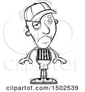 Clipart Of A Sad Senior Male Referee Royalty Free Vector Illustration