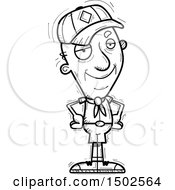 Clipart Of A Confident Senior Male Scout Royalty Free Vector Illustration