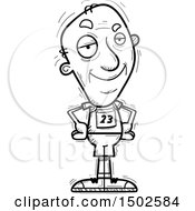 Clipart Of A Confident Senior Male Track And Field Athlete Royalty Free Vector Illustration