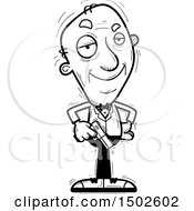 Clipart Of A Confident Senior Male Spy Royalty Free Vector Illustration