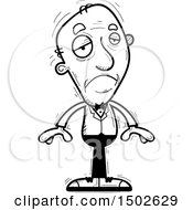 Clipart Of A Sad Senior Man In A Tuxedo Royalty Free Vector Illustration