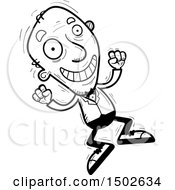 Clipart Of A Jumping Senior Man In A Tuxedo Royalty Free Vector Illustration