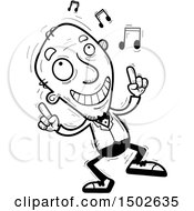 Clipart Of A Dancing Senior Man In A Tuxedo Royalty Free Vector Illustration