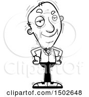 Clipart Of A Confident Senior Man In A Tuxedo Royalty Free Vector Illustration