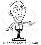 Clipart Of A Mad Pointing Senior Man In A Tuxedo Royalty Free Vector Illustration