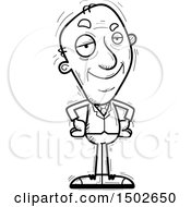 Clipart Of A Confident Senior Business Man Royalty Free Vector Illustration