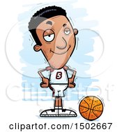 Clipart Of A Confident Black Male Basketball Player Royalty Free Vector Illustration