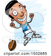 Poster, Art Print Of Jumping Black Male Football Player
