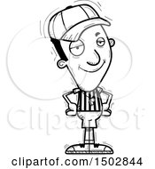 Clipart Of A Black And White Confident Black Male Referee Royalty Free Vector Illustration